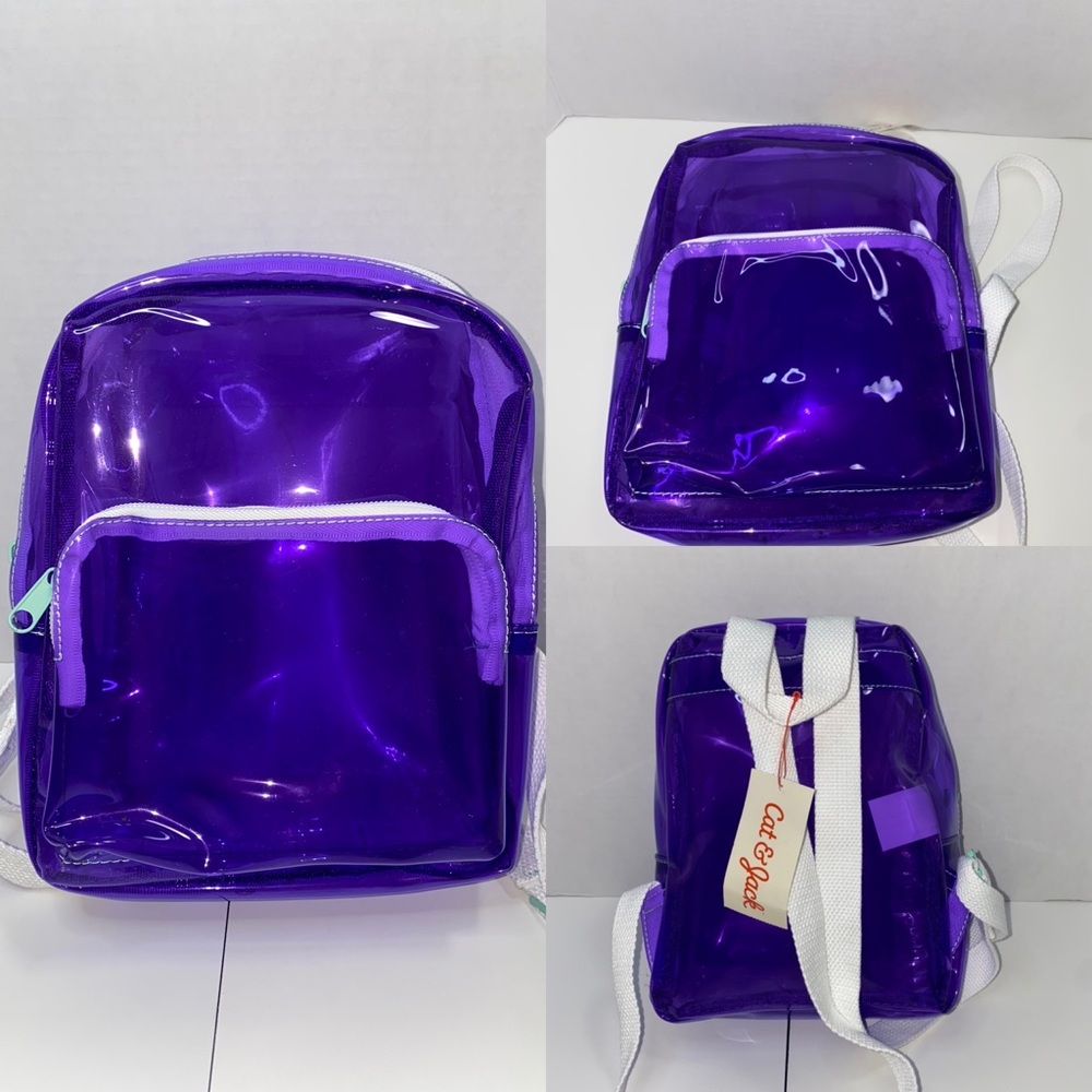 NWT Cat& Jack Clear Mini Backpack New - Picture 2 of 4